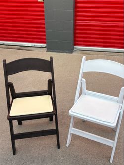 Folding Resin  Brown Chairs & Resin White