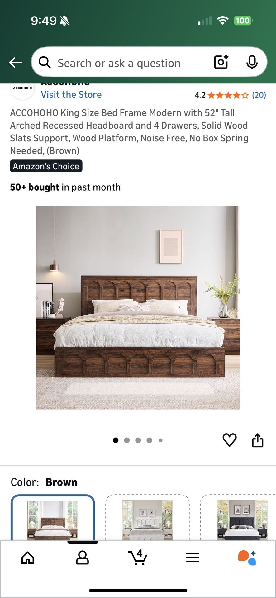 King Bed Frame - Unopened