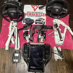 2020 2021 2022 2023 Dodge Ram Dashboard screen and front interior seatbelts black color truck parts