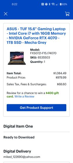 Asus Tuf F15 4070 12700h