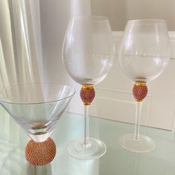 Glam 3 Piece wine glass set