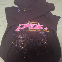 Sp5der hoodie, black, size small