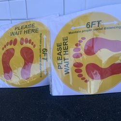 Fun Party Idea!! 6ft Social Distance Floor Decals - 2 Pack