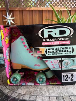 Roller Derby Pixie Adjustable Roller Skates Size 12-2