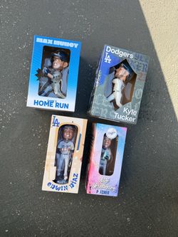 Los Angeles Dodgers Edwin Díaz, Kyle Tucker Kike hernandez pitcher Max Muncy bobblehead trade