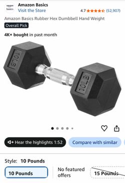 1 10-pound dumbbell