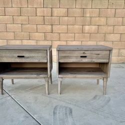 Set of 2 Nightstands: Bedroom end side tables