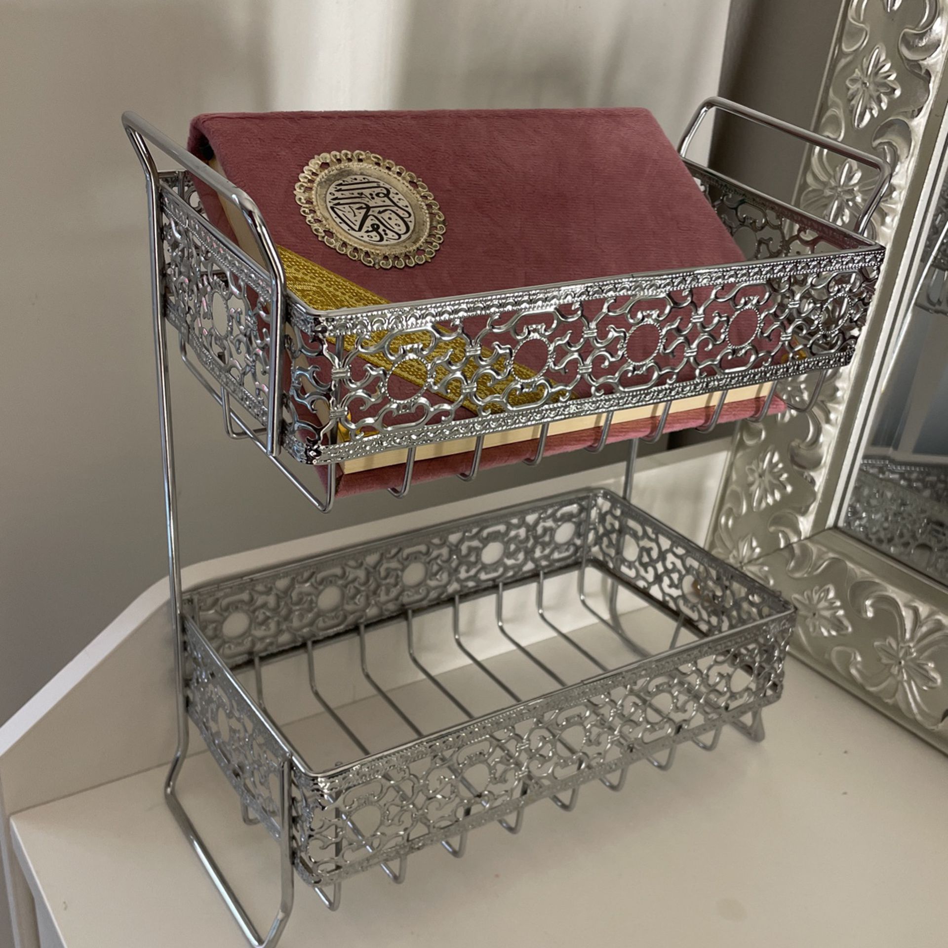 Tray - Organizer (silver vanity tray)