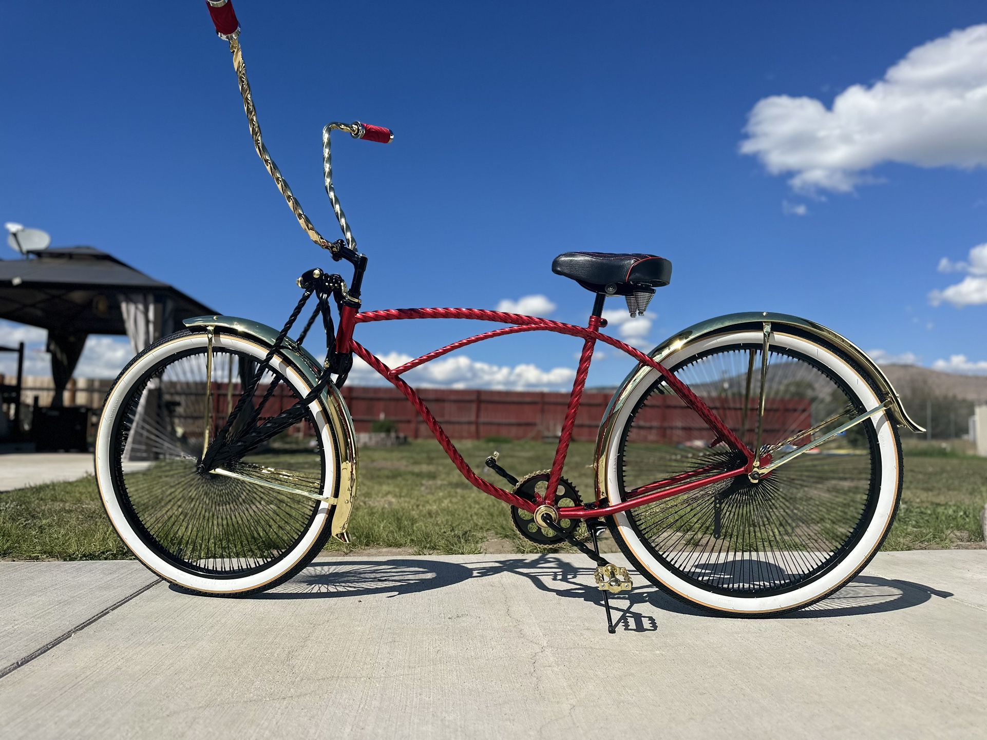 26” Twisted Red Custom Lowrider Bike