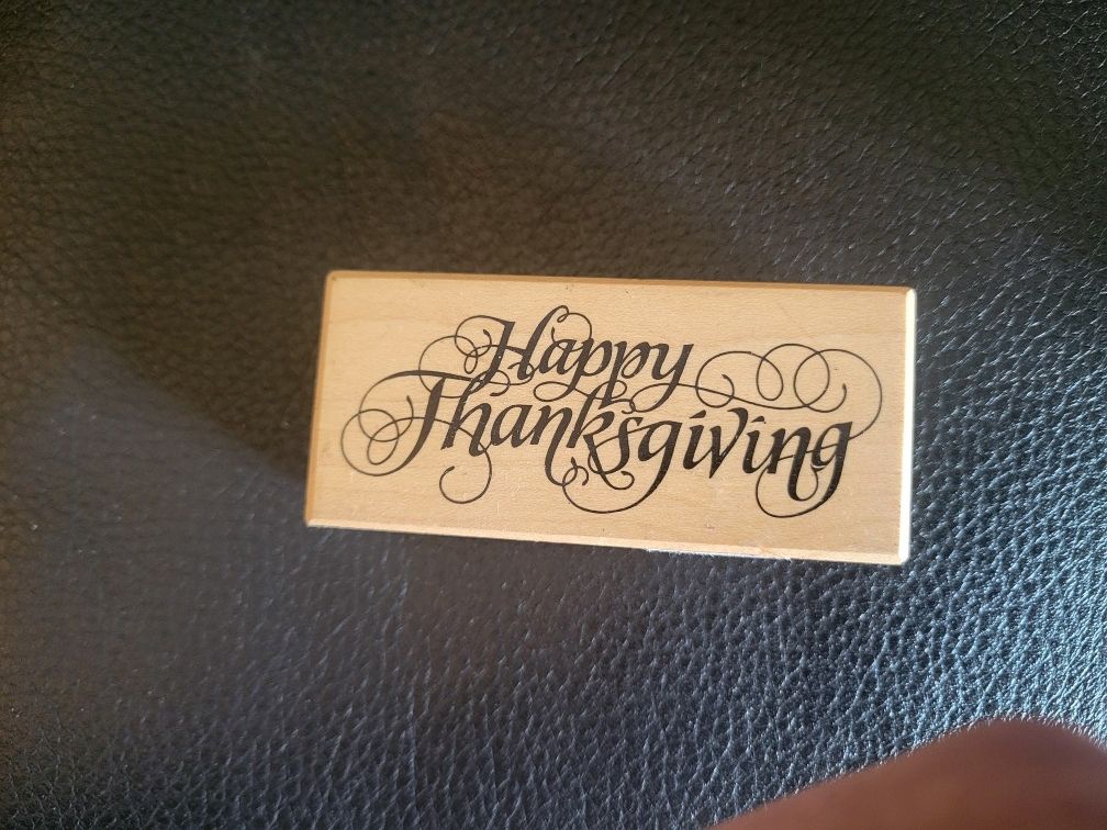 Wood Stamp Happy Thanksgiving