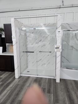 Shower Base And Glass Doors 