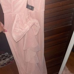 Pink Glittery Prom Dress