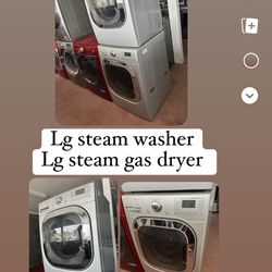 Lg Washer And Gas Dryer Silver Color 