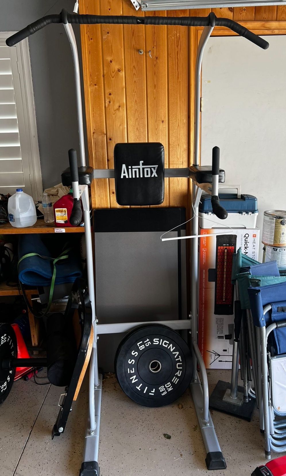 Ainfox Pull Up, Dip, And Leg Lift Machine Gym Equipment