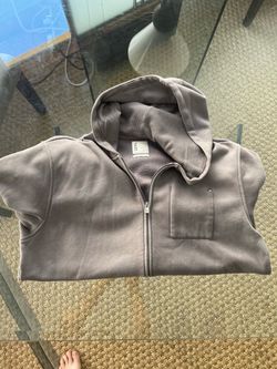 Vuori Men’s Full-Zip Hoodie XL – Taupe Gray – Excellent Condition