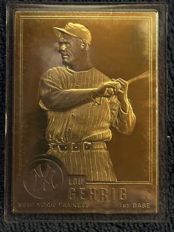1996 Lou Gehrig, 23kt Gold., Danbury, Card#43