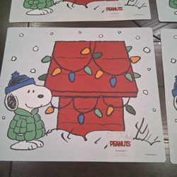 Peanuts/ Snoopy Christmas Placemats