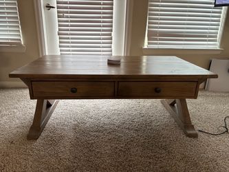 Solid wood coffee table
