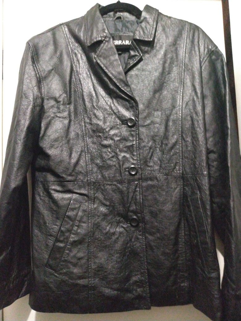 Gianni Ferrara Leather Jacket Size/L