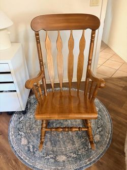 Solid Wood Spindle Back Rocking Chair - Vintage Country / Nursery Rocker