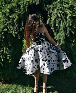 $670 EUC Anthropologie x Shoshanna Color-Blocked Strapless Floral Ball Gown 0