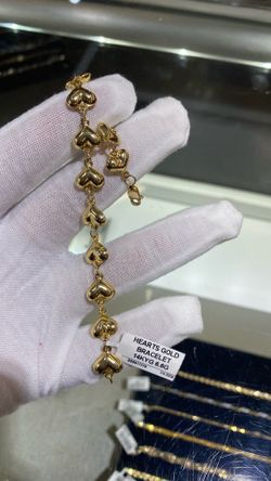 14kt Heart Bracelet