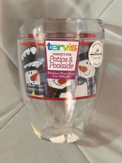New Tervis Snowman’s Stemless Wine Glass 9oz