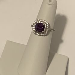 Deep Purple Cocktail Ring Size 5.5 For $14
