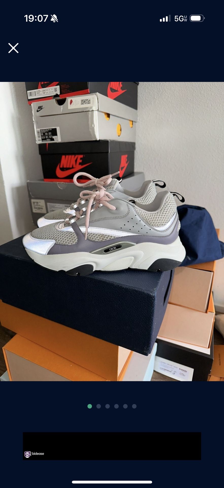 Dior B22 Sneakers Calf Mesh Grey