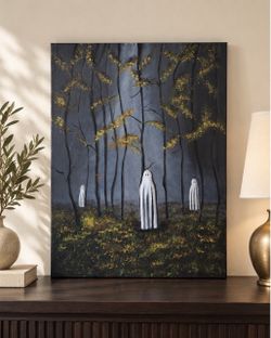 Original Ghost Forest Painting on Canvas – 18x24