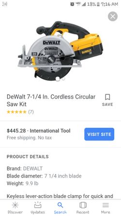 Dewalt courdless circular saw