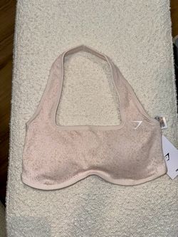 Gymshark Seamless Scoop Neck Sports Bra Beige Oatmeal NWT