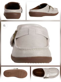 Revitalign 
Siesta Size 6B Oatmeal Shimmer  Suede Buckle