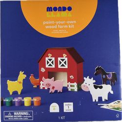 Mondo Llama Paint Your Own Wood Farm Kit