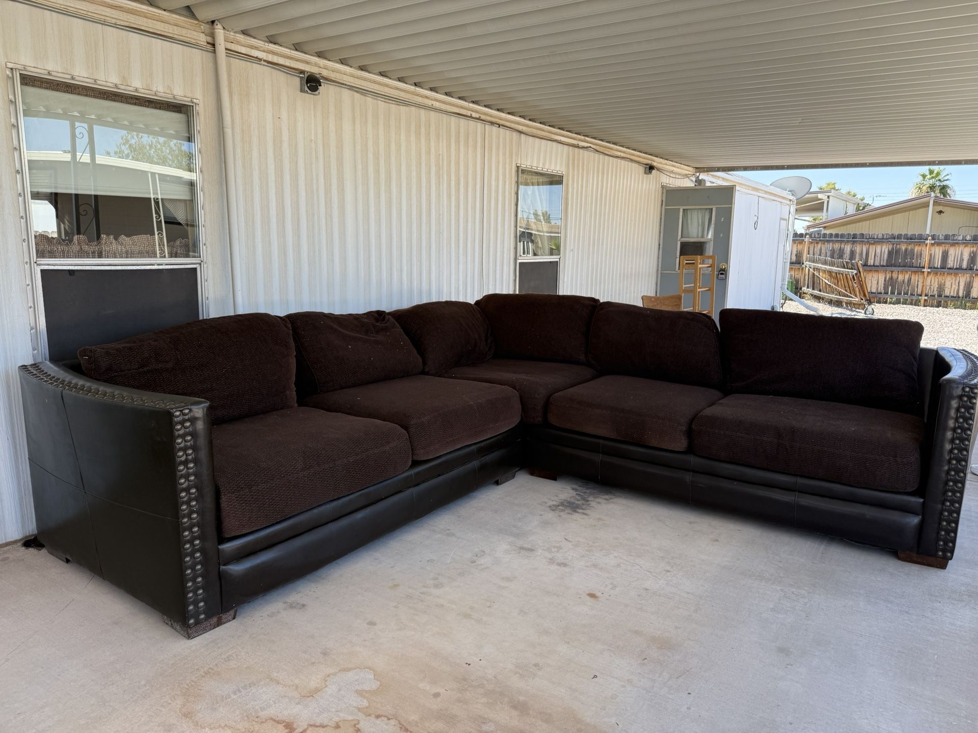 Large Brown Sectional Couch