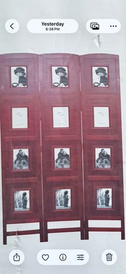 Wood photo room divider