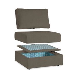 HG9370 Storage Seat Cover Set: Taupe Combed Chenille