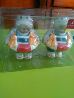 New Hippo Salt and Pepper Shakers
