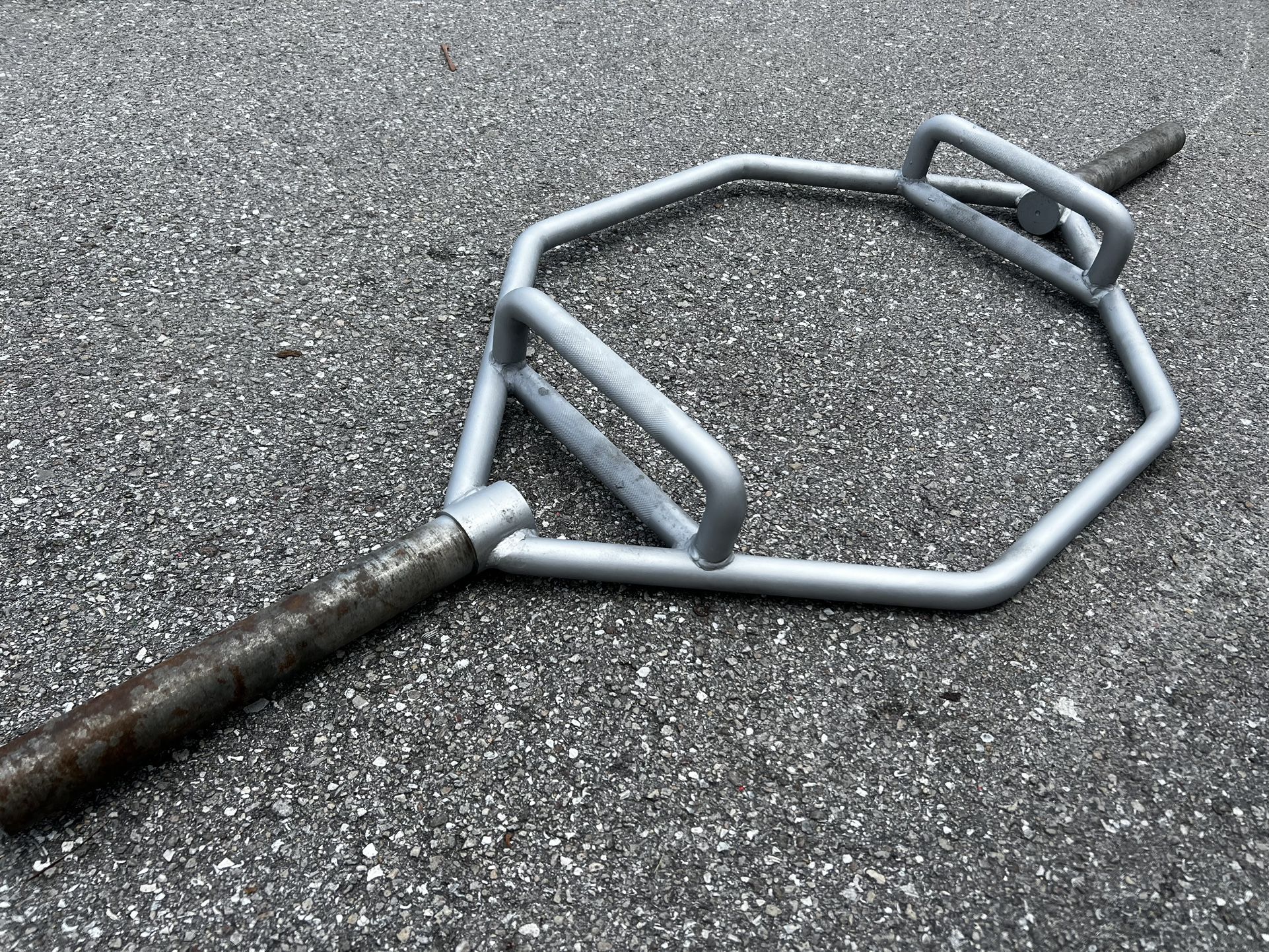 Professional Olympic Weight Size 2in Steel Hex Trap Weightlifting Bar!