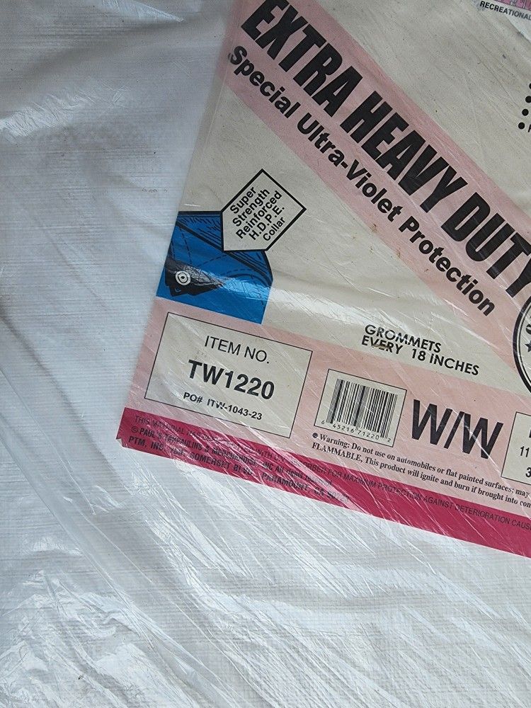 12x20 White Tarp
