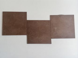 Modern 3-Piece Suede Canvas Wall Art Set