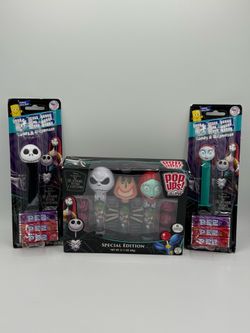 Disney Nightmare Before Christmas Pez Dispensers Pop Up Lollipop Lot Set of 3