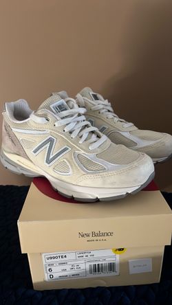 New Balance 990v4 Cream Sneakers Mens Size 6