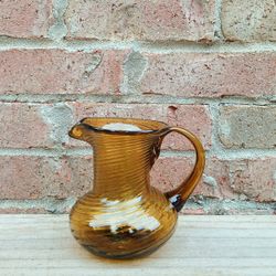 Vintage Small Swirl Glass Pitcher 