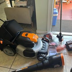 EKIPO DE JARDINERÍA DE VATERIA  SOPLADORA APODADORA  Y GUIRO TODO NUEVO 