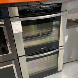 Dacor Stainless Steel Renaissance 30” Double Wall Oven In Black Glass 