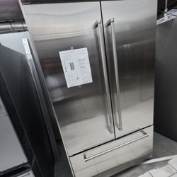 42" KITCHENAID BUILT IN FRENCH DOOR STAINLESS STEEL REFRIGERATOR 