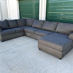 FREE DELIVERY | Grey U Sectional Sofa 