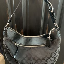 Leather & Fabric Coach Purse