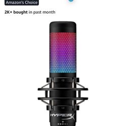 HyperX QuadCast S – RGB USB Condenser Microphone for PC, PS4, PS5 and Mac, Anti-Vibration Shock Moun
